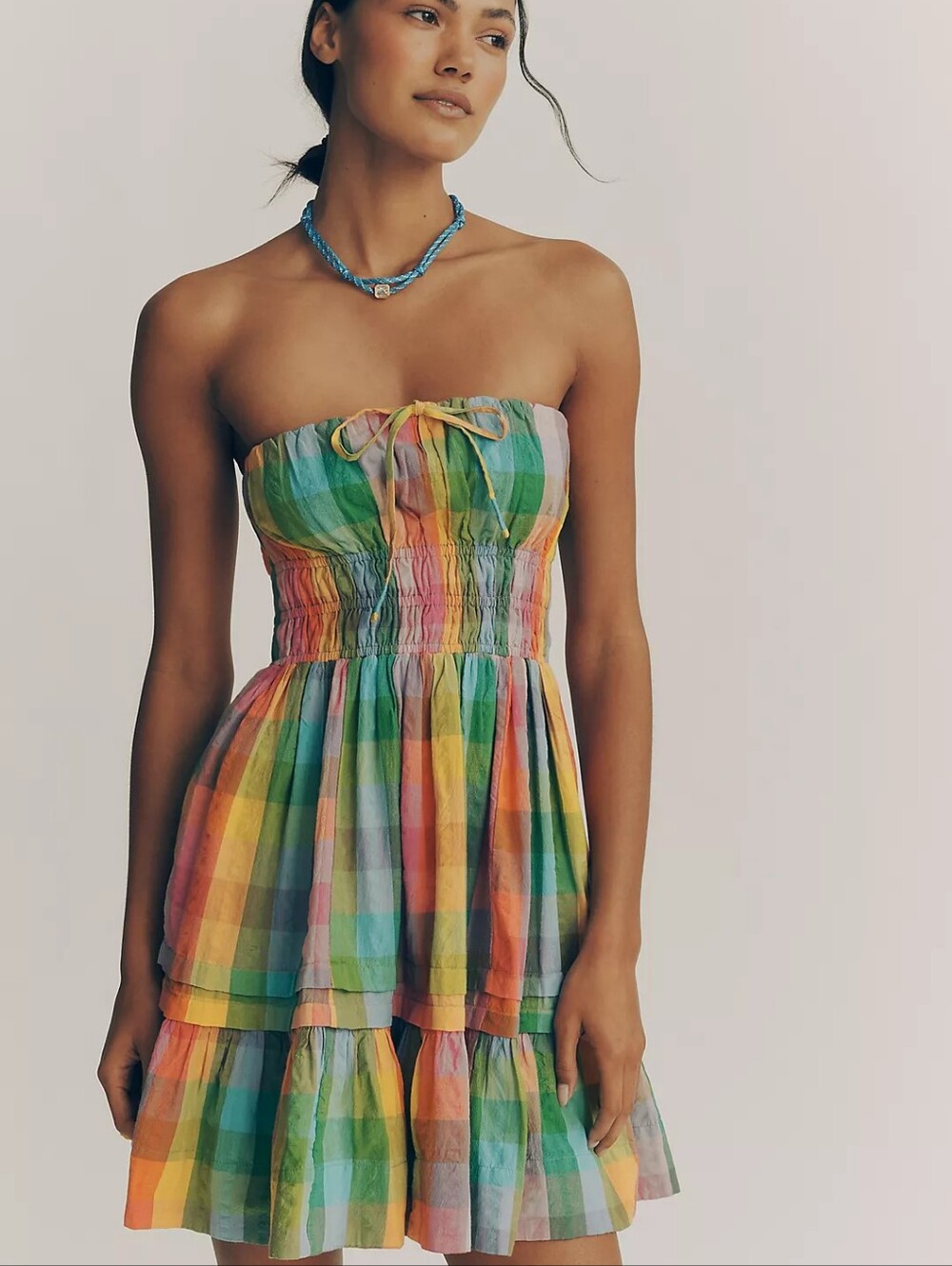 Somerset Patchwork Strapless Dress
